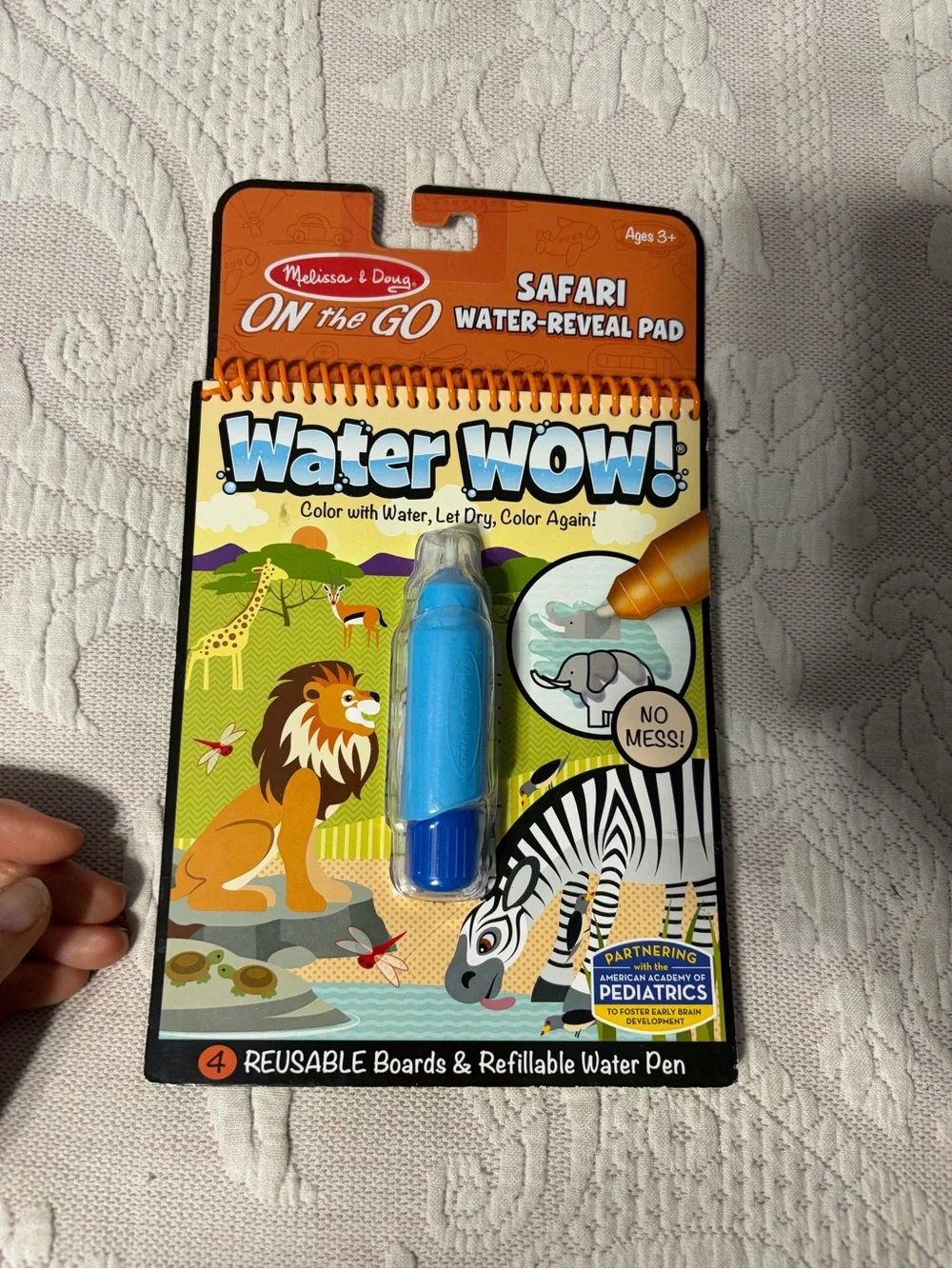 Melissa & Doug Water WOW! Reusable Water-Reveal Pads - Green, Blue, Orange